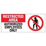 Restricted Area Authorized Employees Only Sign